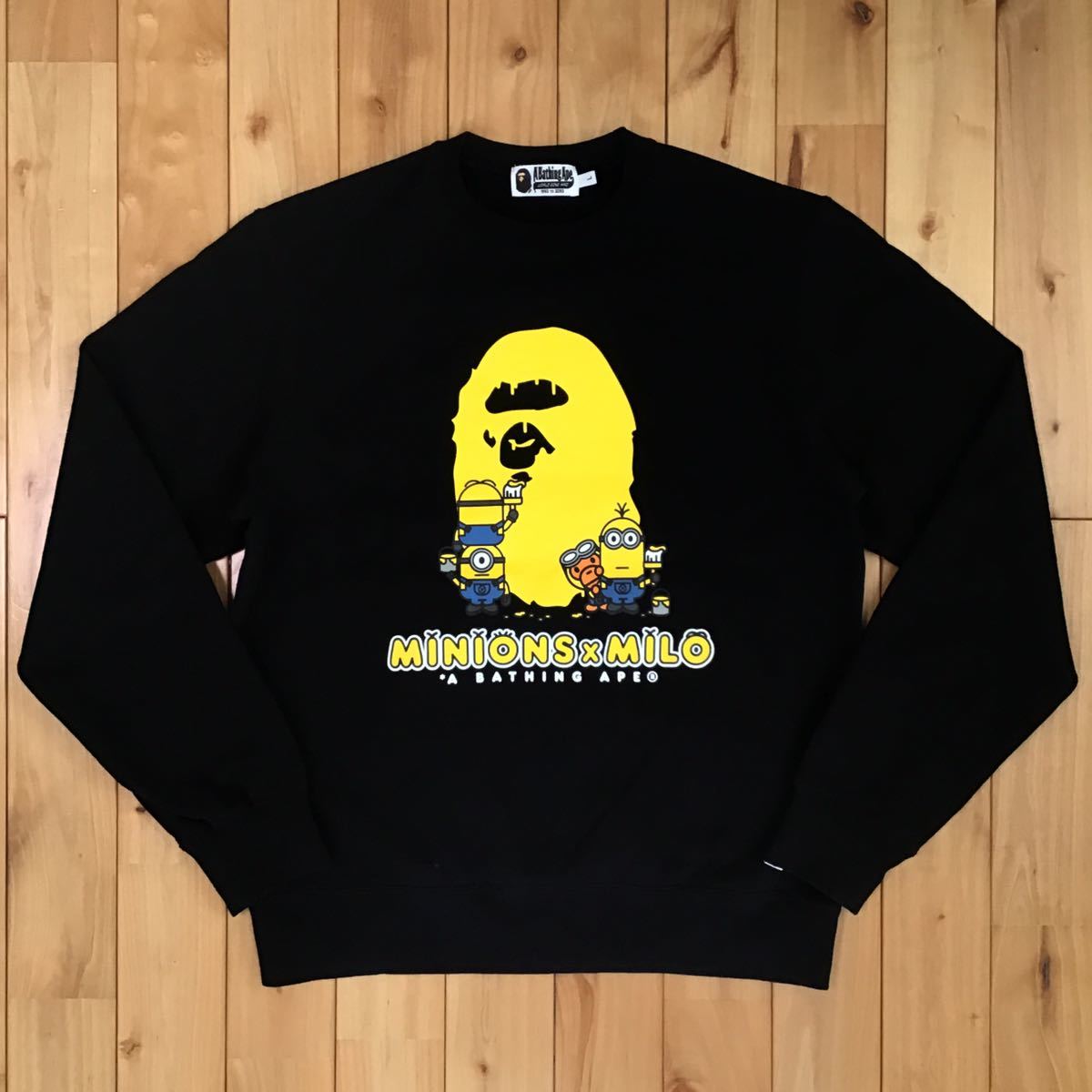 MINIONS × マイロ 長袖スウェット Lサイズ black a bathing ape BAPE