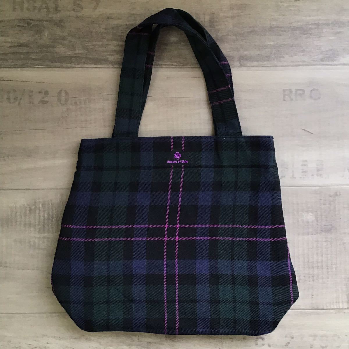 wtaps × BAPE チェック ハンドバッグ a bathing ape tote bag トート 