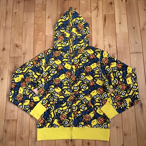 送関込 BAPE ミニオンコラボ フルジップパーカ レディース S - 通販