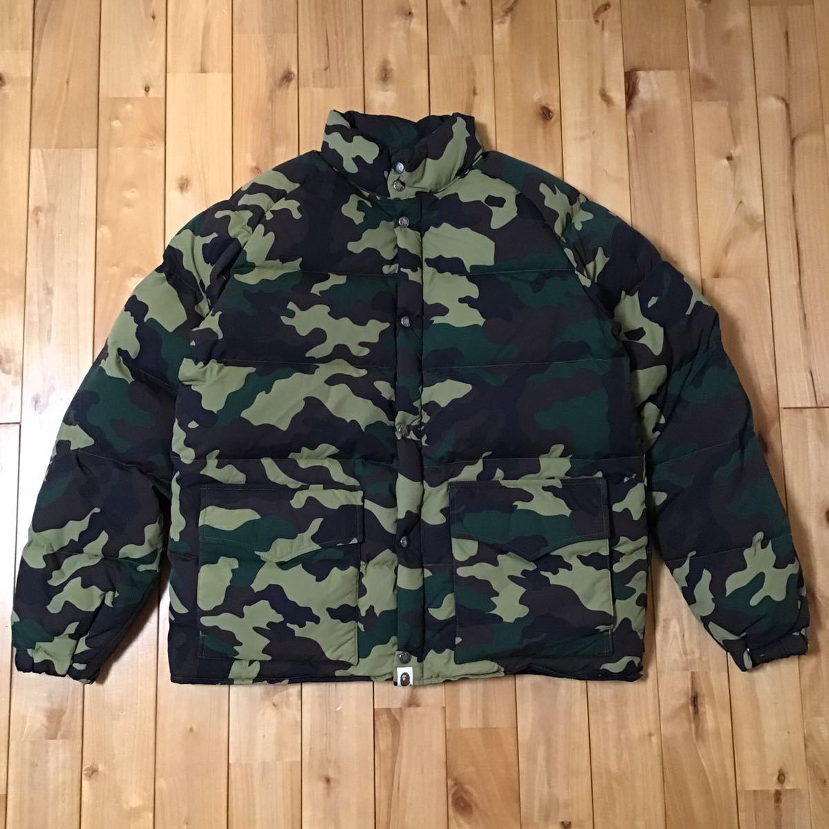 ☆XL☆ woodland camo ダウンジャケット a bathing ape BAPE down 