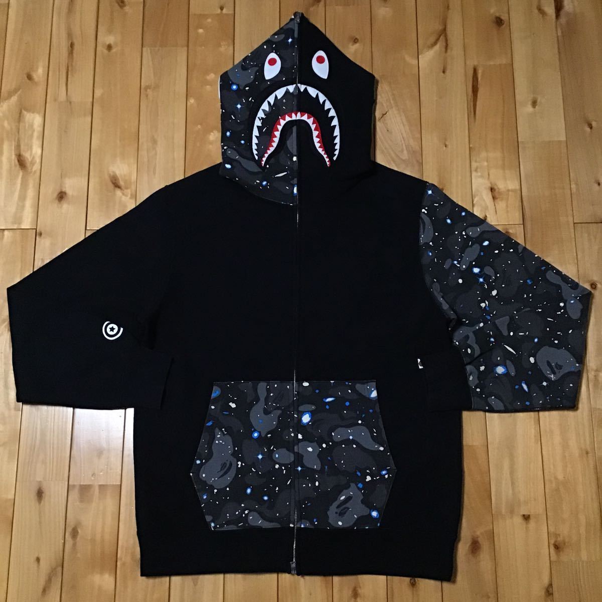 ☆蓄光☆ XXL space camo シャーク パーカー shark full zip hoodie a  