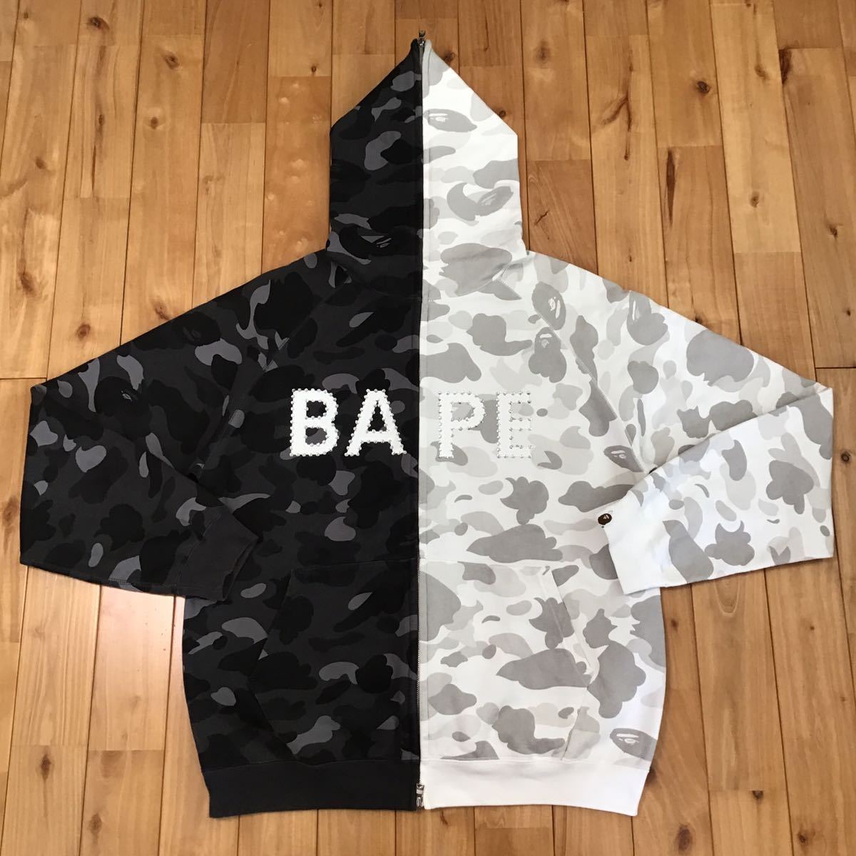 Swarovski BAPE CAMO パーカー a bathing ape スワロフスキー separate パーカー Lサイズ a bathing ape BAPE camo