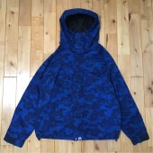 Fire camo スノボジャケット Lサイズ a bathing ape BAPE snow board jacket エイプ ベイプ アベイシングエイプ blue camo ファイヤーカモ|All