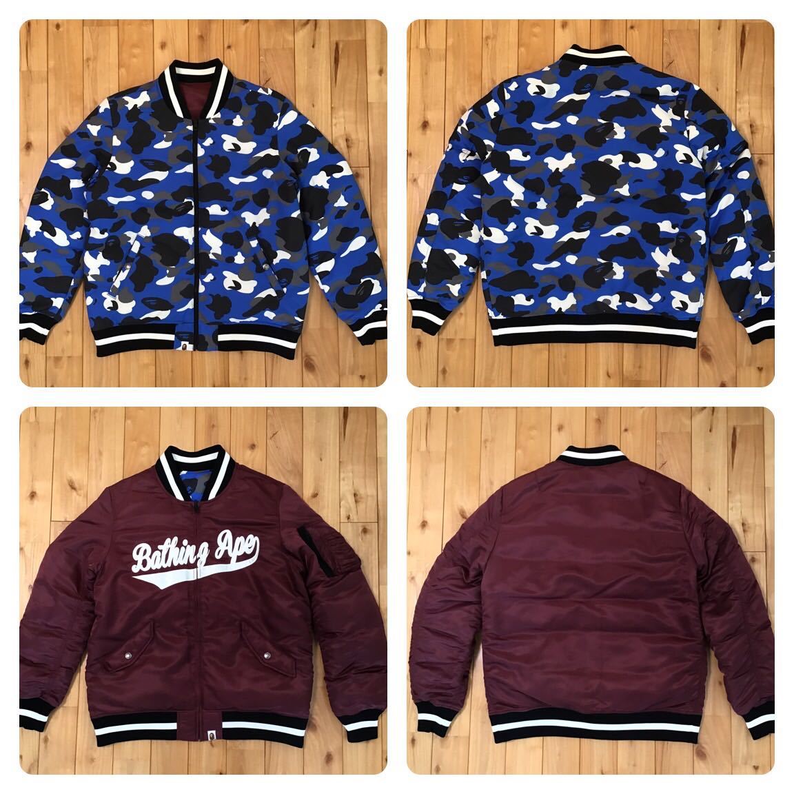☆リバーシブル☆ MA-1 ダウンジャケット Lサイズ a bathing ape BAPE