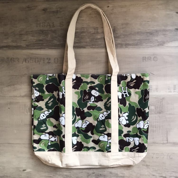 ☆リバーシブル☆ snoopy × bape トート バッグ a bathing ape peanuts 