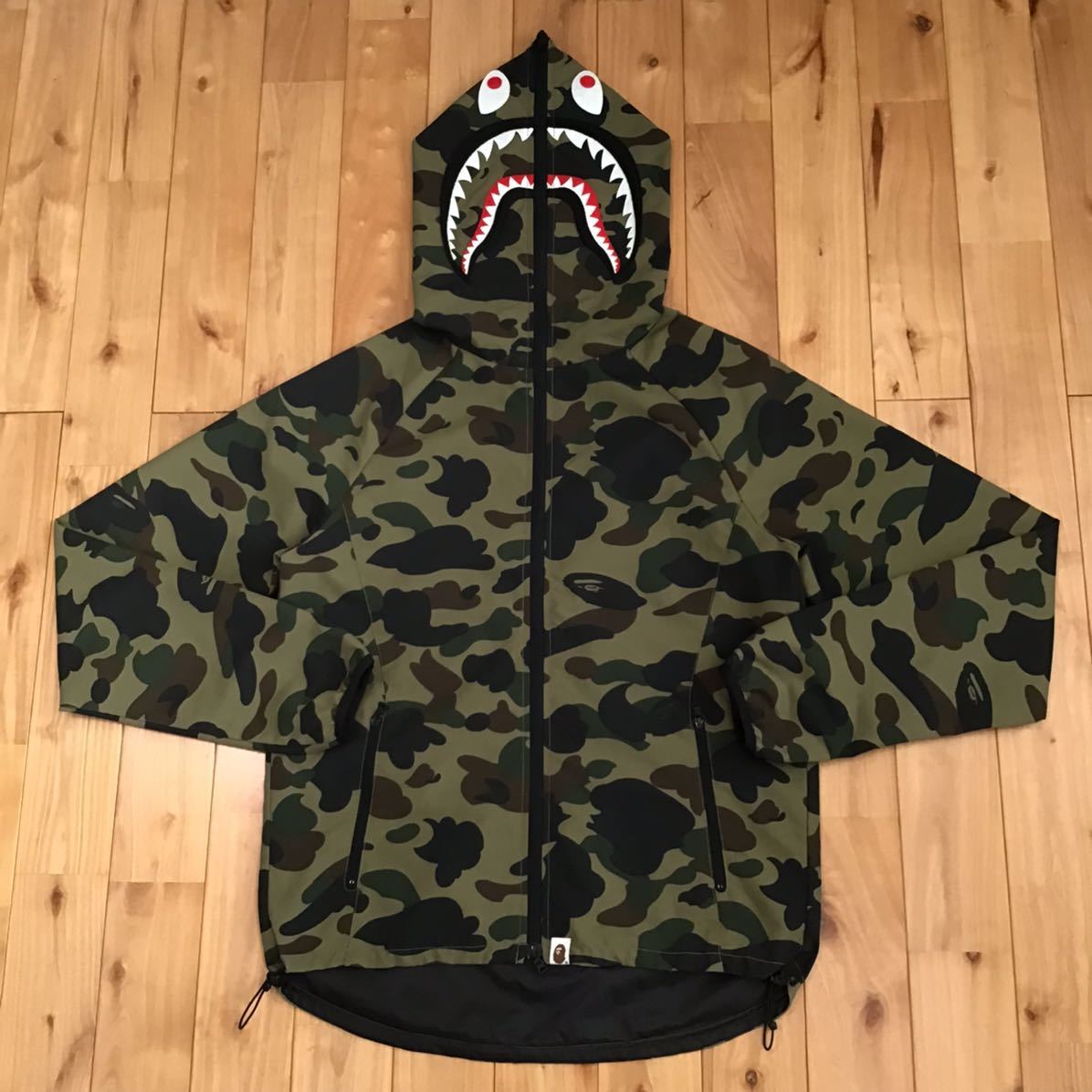シャークパーカー Mサイズ ナイロン シャーク パーカー Mサイズ nylon shark full zip hoodie a
