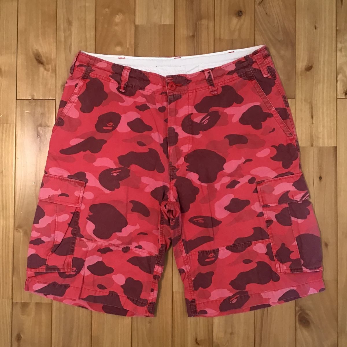 エイプ APE ベイプ BAPE マルチカモ ナイロン カーゴハーフ パンツ A BATHING APE カーゴパンツ TREE EDGE CAMO CARGO SHORTS メンズ
