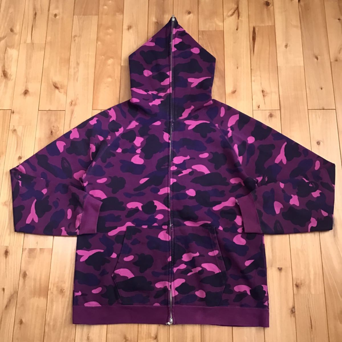 ☆XL☆ Purple camo フルジップ パーカー a bathing ape bape full zip