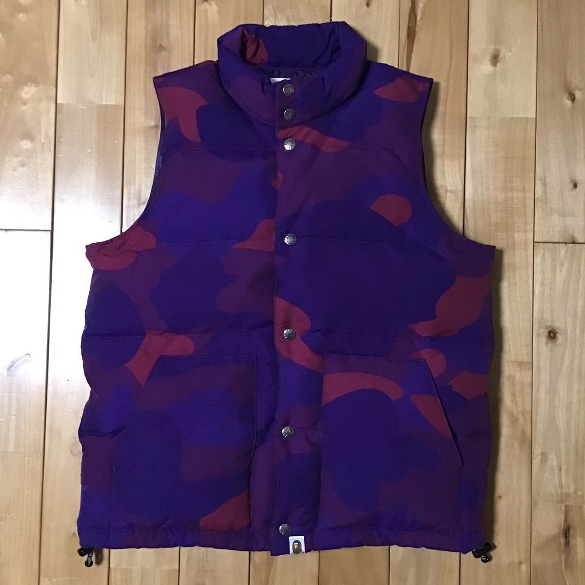 ☆美品☆ ダウンベスト Giant purple camo Mサイズ a bathing ape BAPE