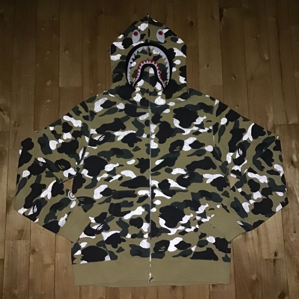 ☆zozo限定☆ XXL リフレクターカモ シャーク パーカー BAPE camo 