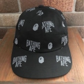 BAPE monogram panel cap ブラック a bathing ape hat エイプ ベイプ アベイシングエイプ モノグラム キャップ 帽子 g02|All|Hat