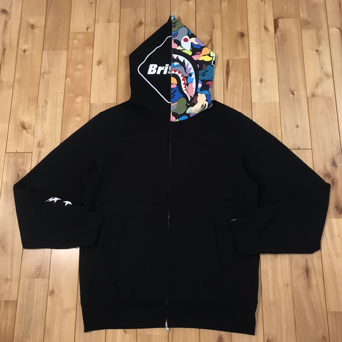 【激レア】APE×FCRBコラボMULTI CAMO シャークパーカー MIX CAMO CRAZY SHARK FULL ZIP HOODIE | bape.com