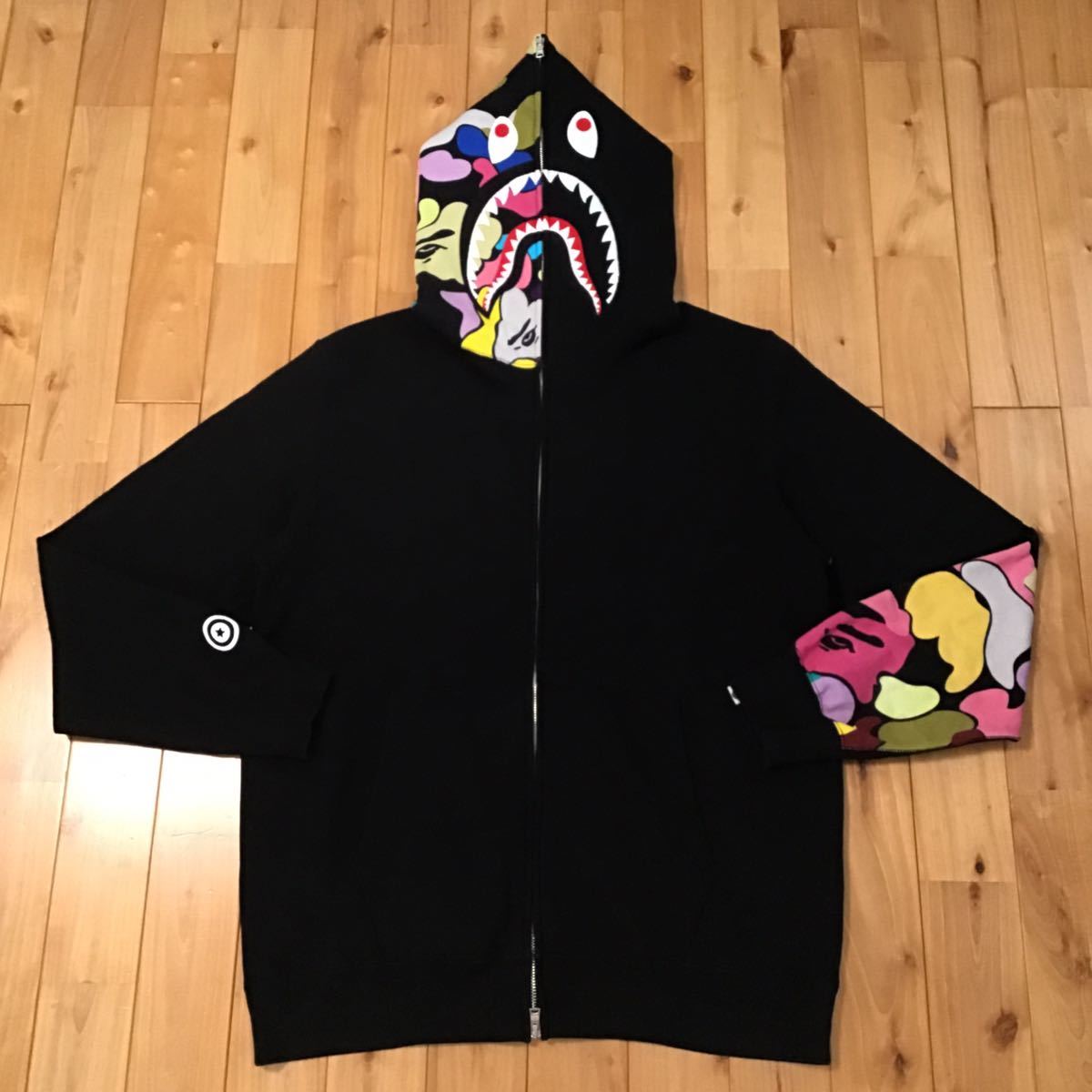 ☆XXL☆ Giant multi camo シャーク パーカー shark full zip hoodie a