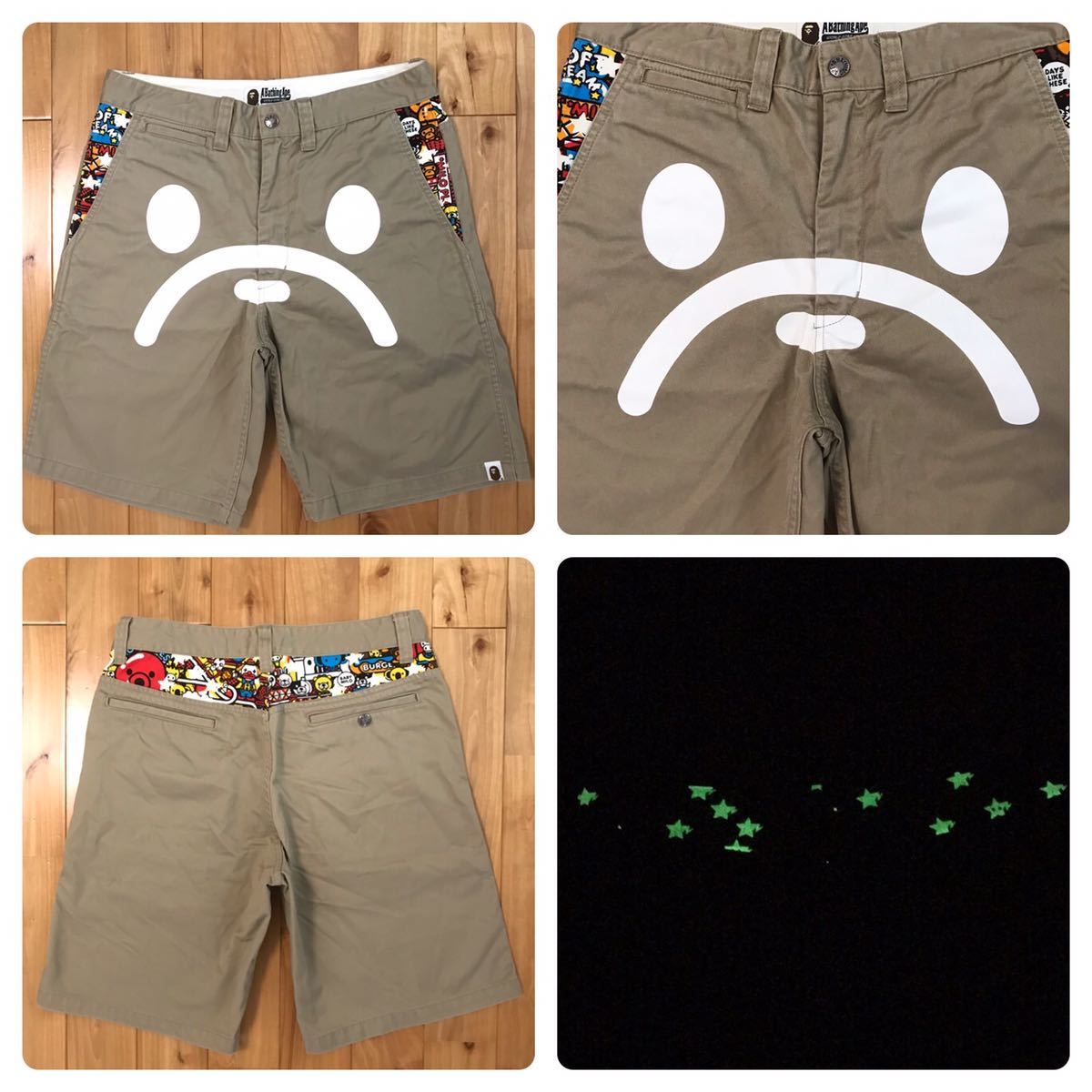 BAPE STA 蓄光 マイロ ハーフパンツ a bathing ape ☆蓄光☆ マイロ ハーフパンツ Mサイズ a bathing ape BAPE STA milo