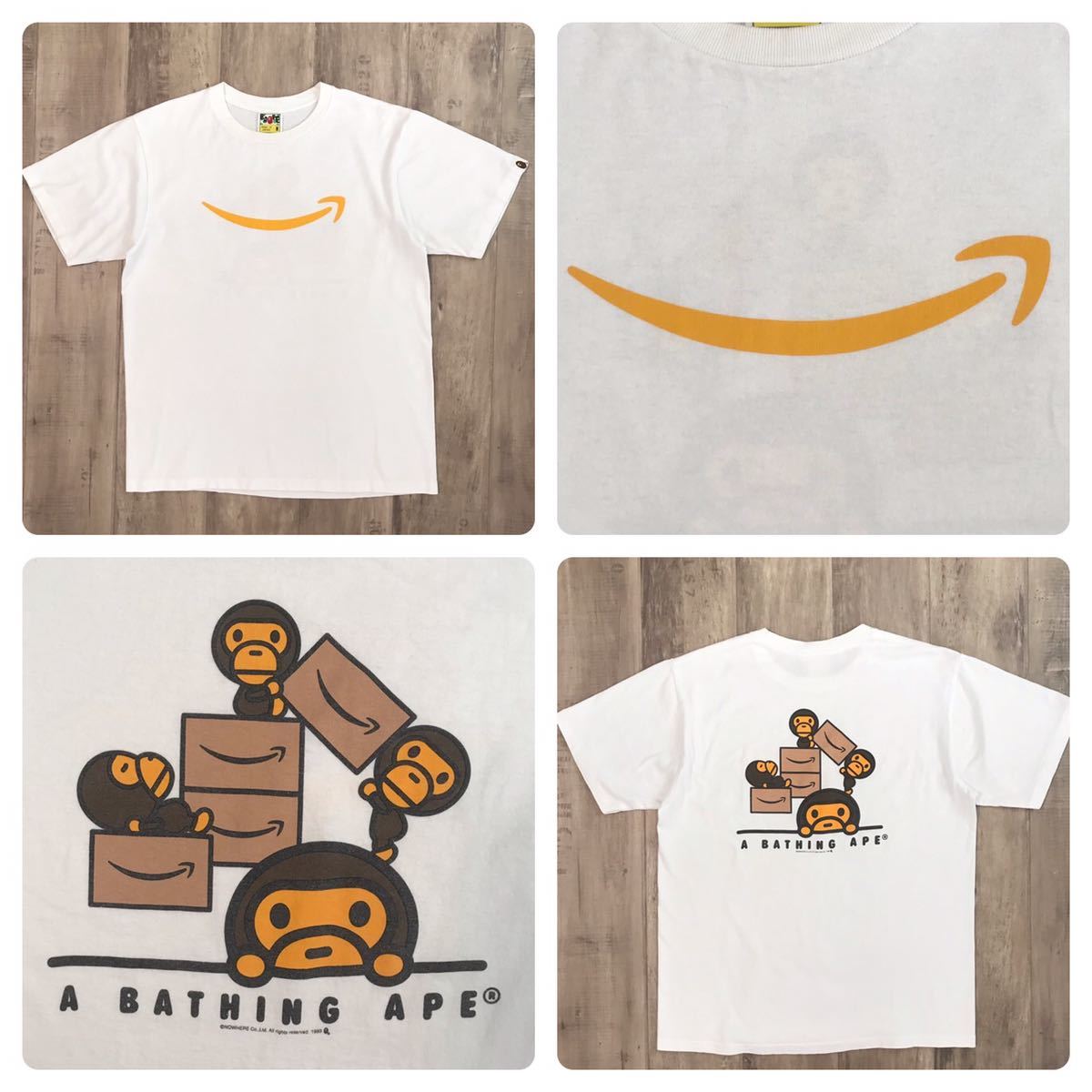 ★激レア★ Amazon × BAPE Tシャツ Mサイズ a bathing ape baby milo エイプ マイロ ベイプ アベイシングエイプ  アマゾン f32-Kametuku shop