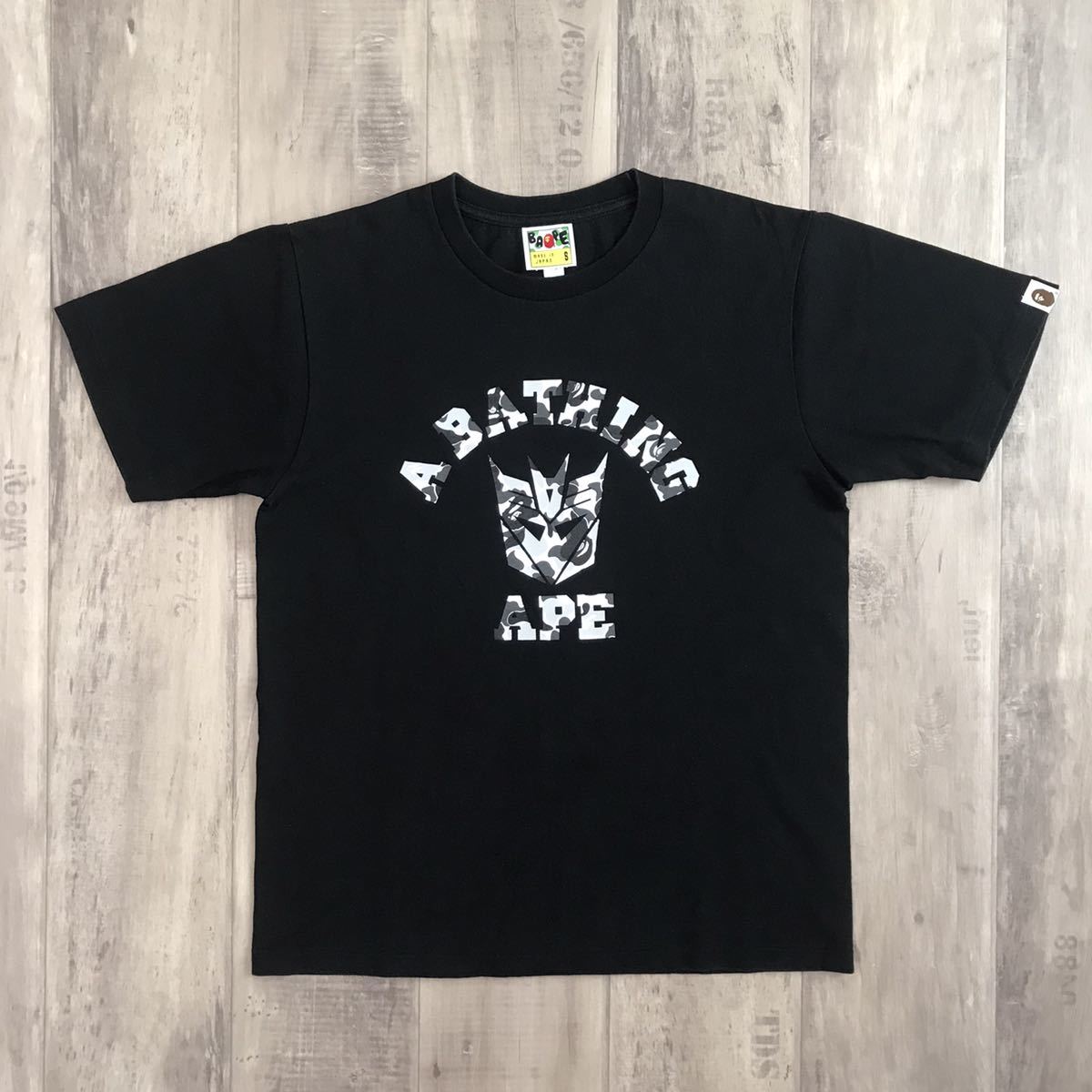 トランスフォーマー × BAPE camo カレッジロゴ Tシャツ Sサイズ a 
