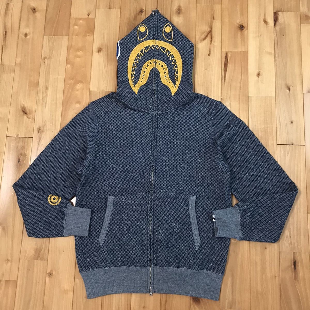 A BATHING APE シャーククッション Mサイズ ネイビー