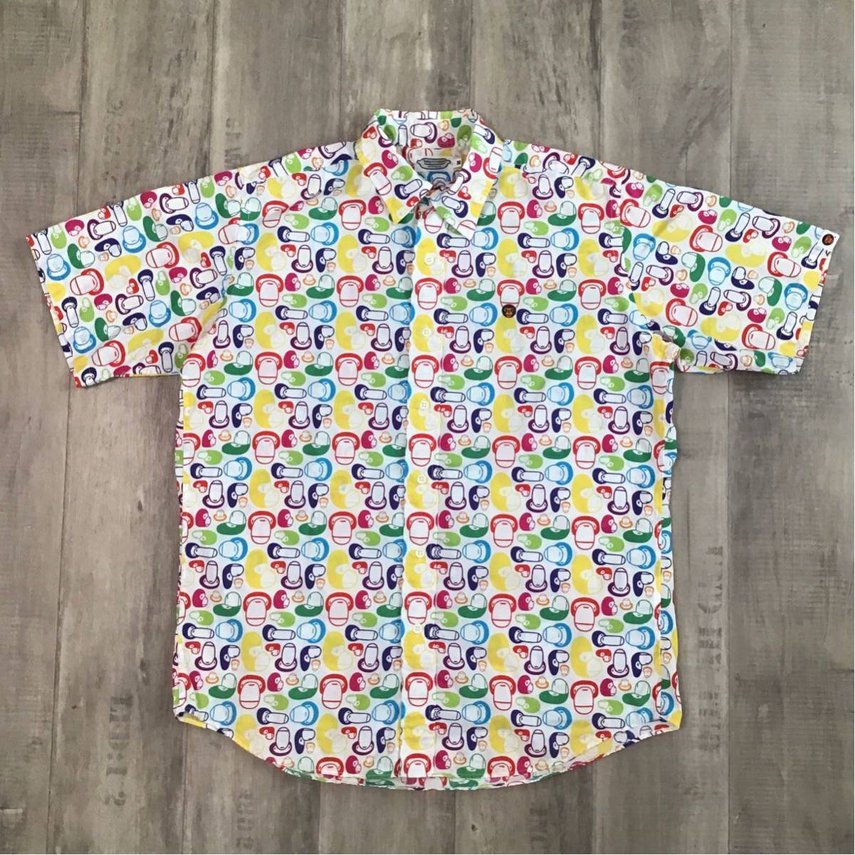 MILO multi camo 半袖シャツ Mサイズ a bathing ape bape エイプ
