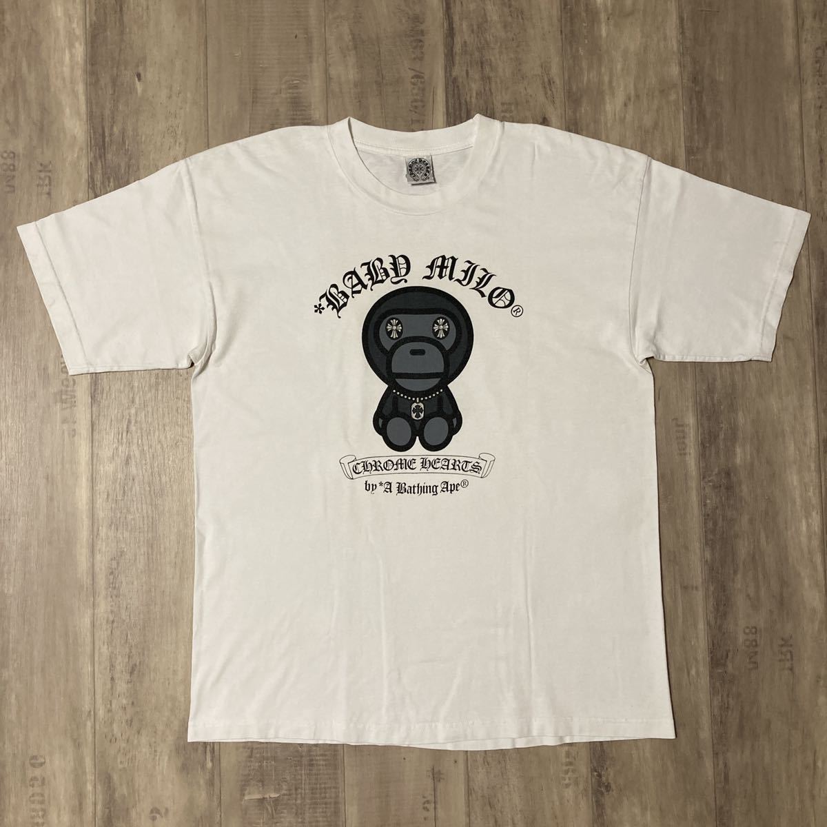 クロムハーツ×アベイシングエイプ　Tシャツ キッズ　brr クロムハーツ×アベイシングエイプ Tシャツ キッズ brr A BATHING