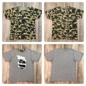 ★リバーシブル★ KAWS × BAPE bendy 1st camo Tシャツ Mサイズ a bathing ape カウズ エイプ ベイプ アベイシングエイプ 迷彩 wt50|All|Short 