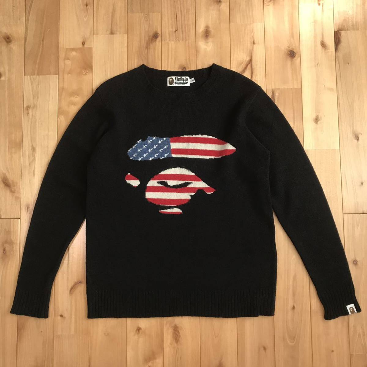A BATHING APE スウェット ビッグロゴ 星条旗 アメリカ USA
