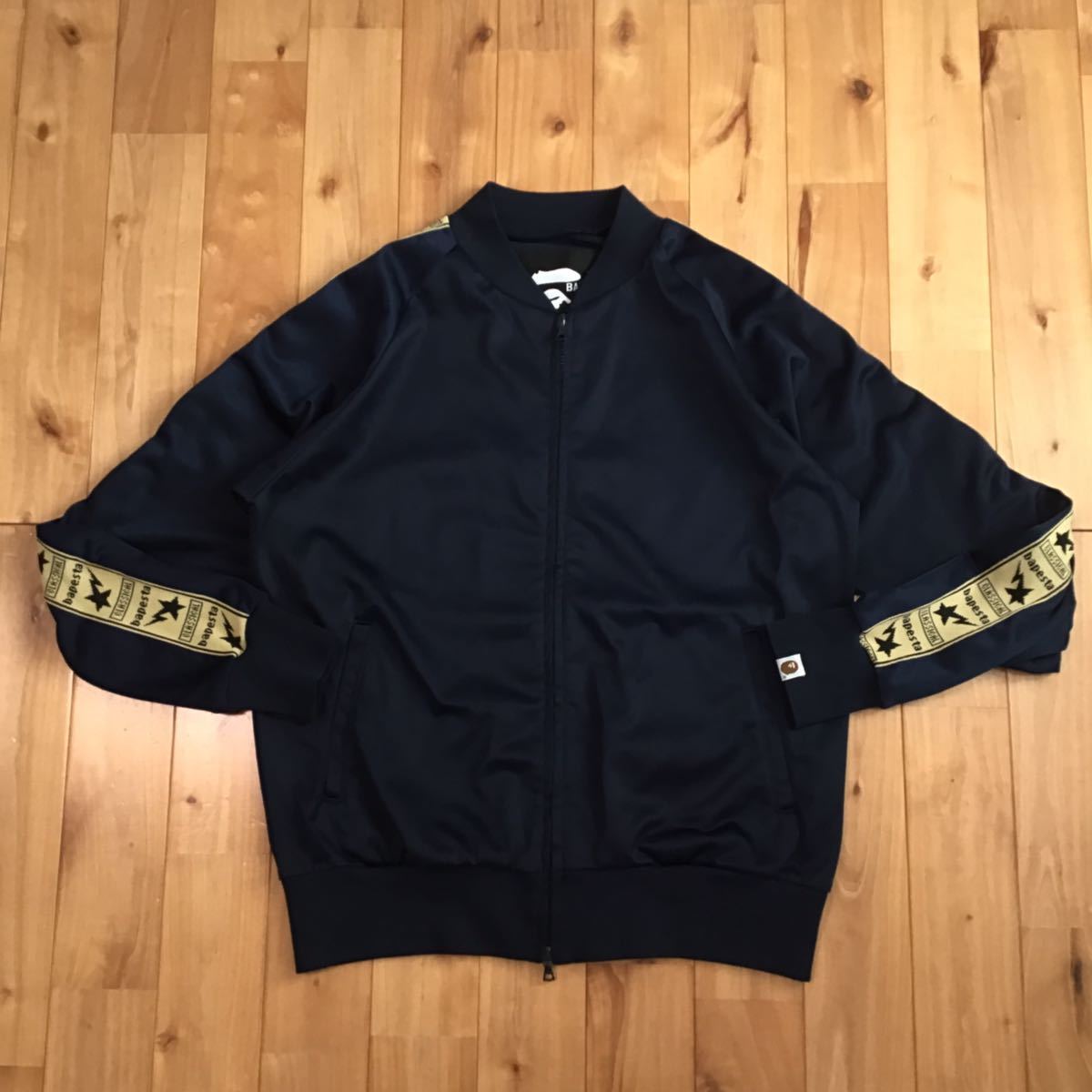 ☆初期☆ BAPE STA JERSEY track jacket Lサイズ black a bathing ape