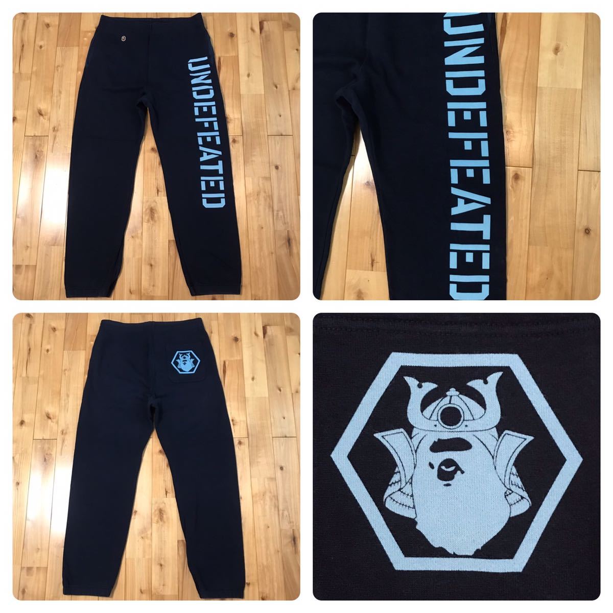 Undefeated × BAPE スウェットパンツ Lサイズ navy a bathing ape 