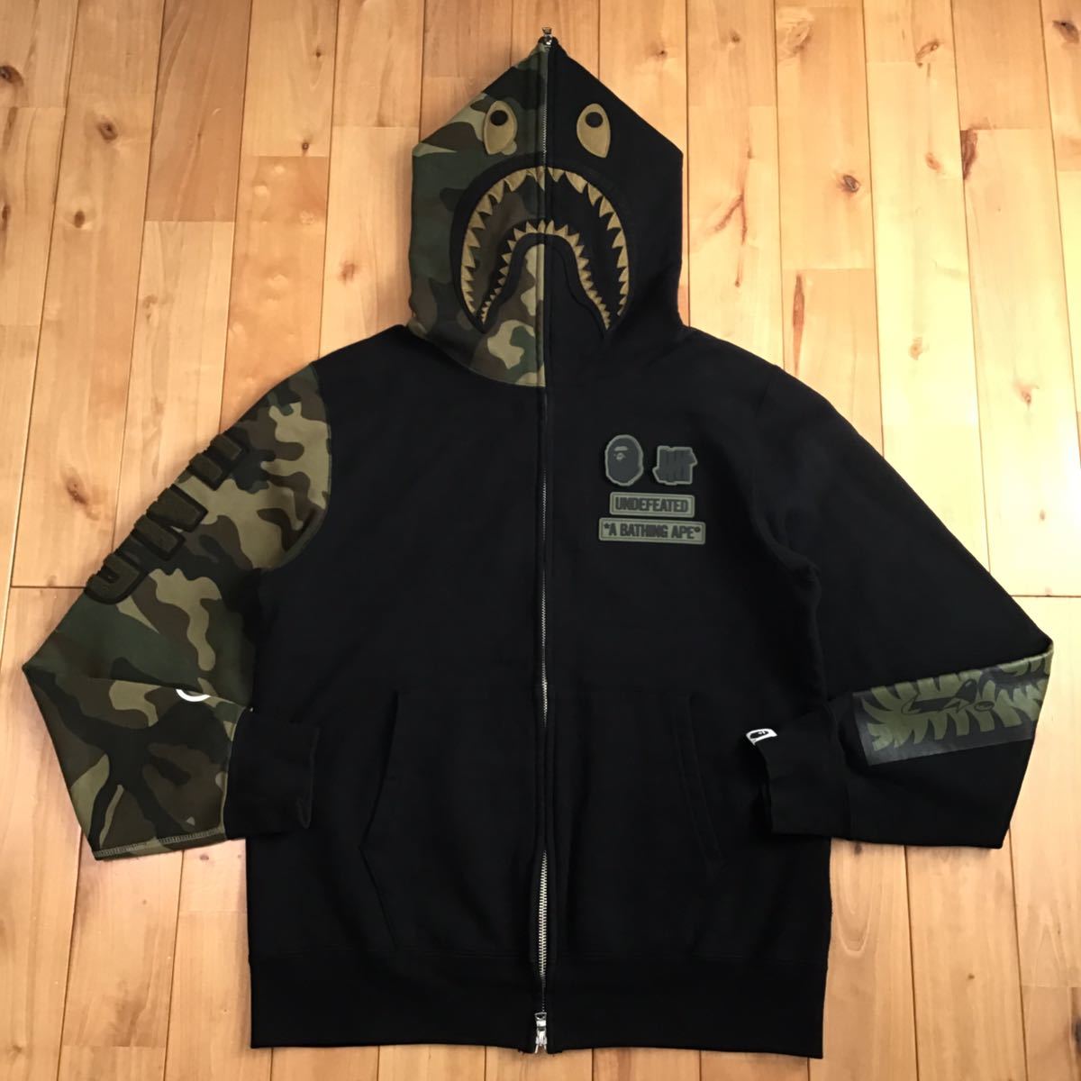 Undefeated × BAPE シャーク パーカー Lサイズ shark full zip hoodie