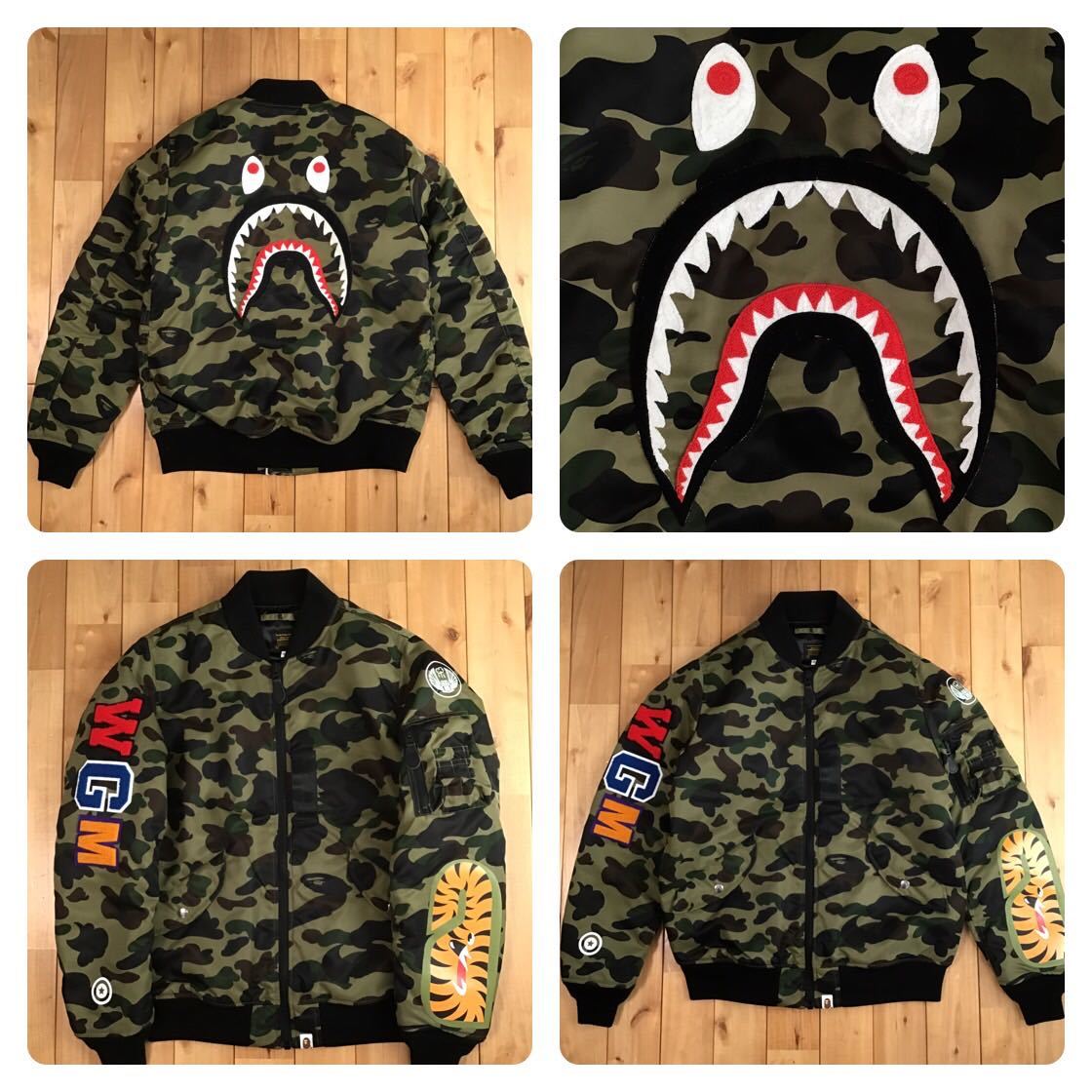 スカジャンアベイジングエイプBAPE ベイプMA1 シャーク