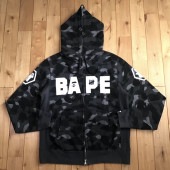 Undefeated  BAPE ե른å ѡ L a bathing ape full zip hoodie black camo  ٥ ٥󥰥 w1419