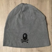 ★パイレーツストア限定★ BAPE HEAD cross born ニット帽 グレー a bathing ape エイプ ベイプ ニット キャップ knit cap beanie wz|All|Hat