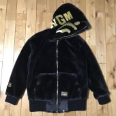�����ʡ� 5Ź�޸��� FAUX FUR SHARK FULL ZIP HOODIE JACKET S������ a bathing ape BAPE black ������ �٥��� ���㡼�� �ѡ����� w57