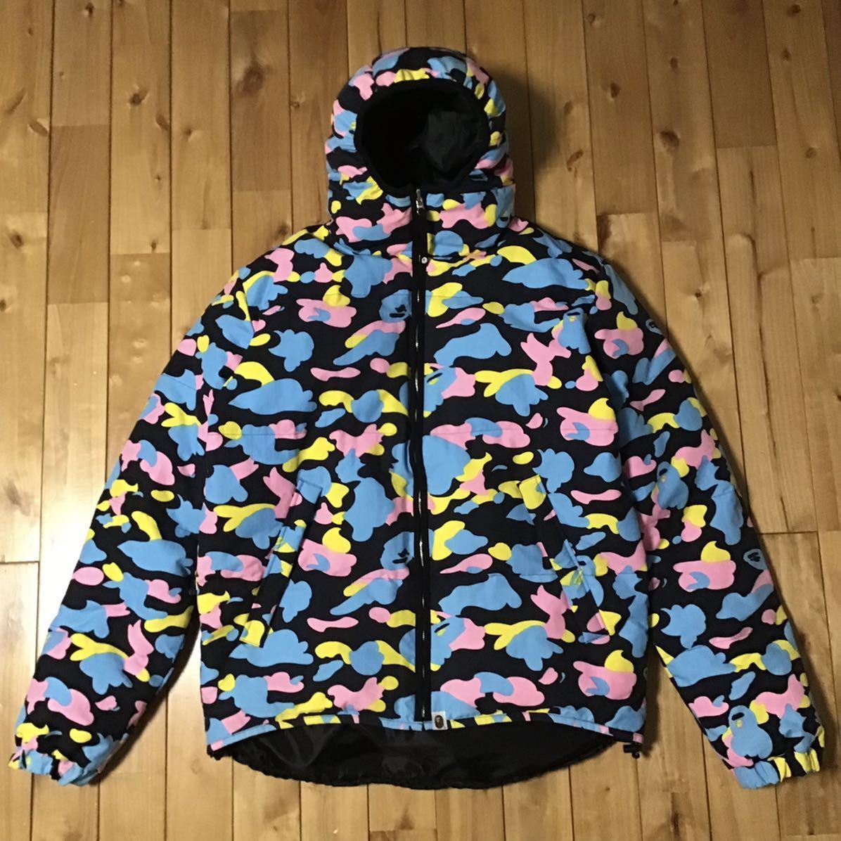 ☆XL☆ マルチカモ ダウンジャケット a bathing ape BAPE cotton candy