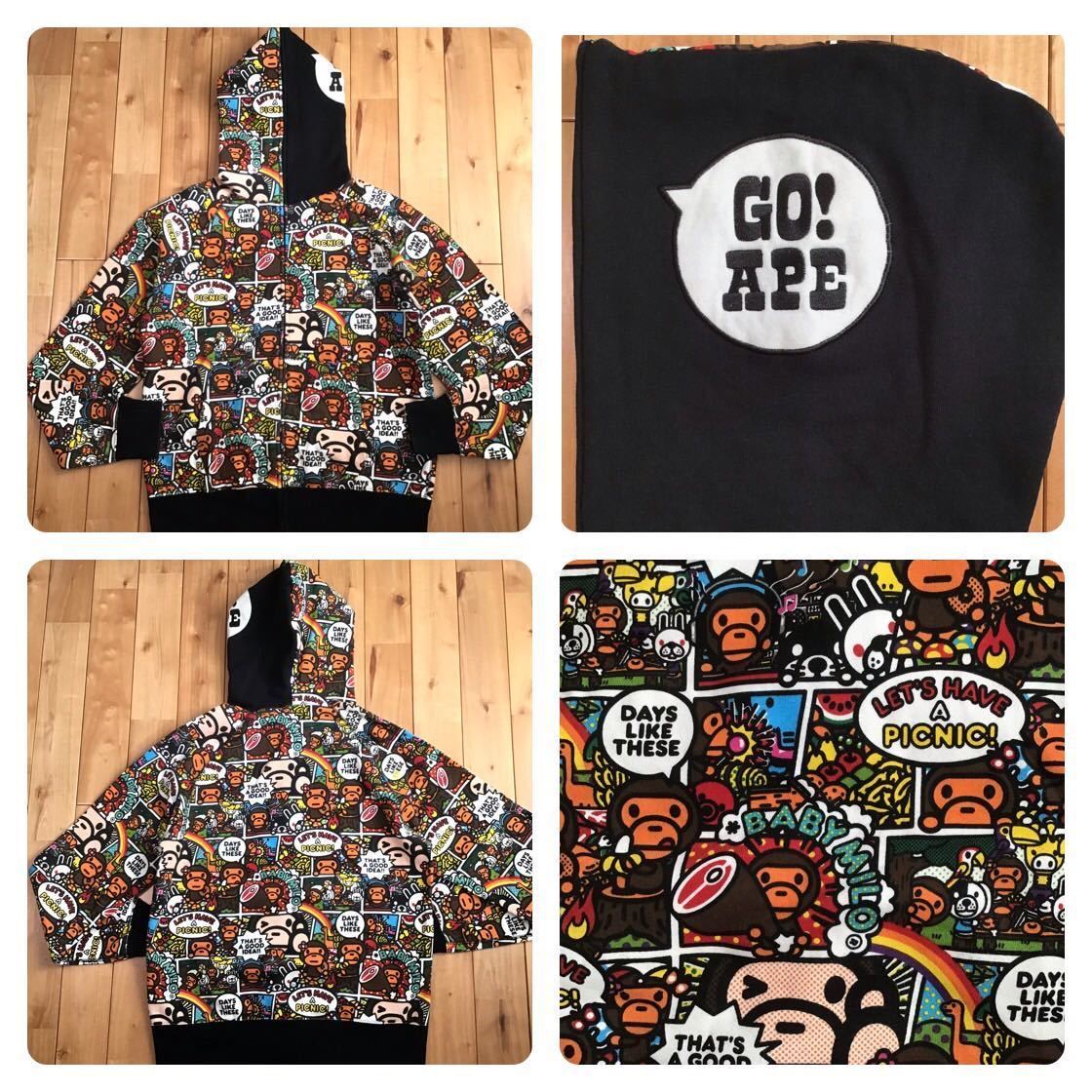 Comic milo & lisa フルジップ パーカー Lサイズ a bathing ape bape 
