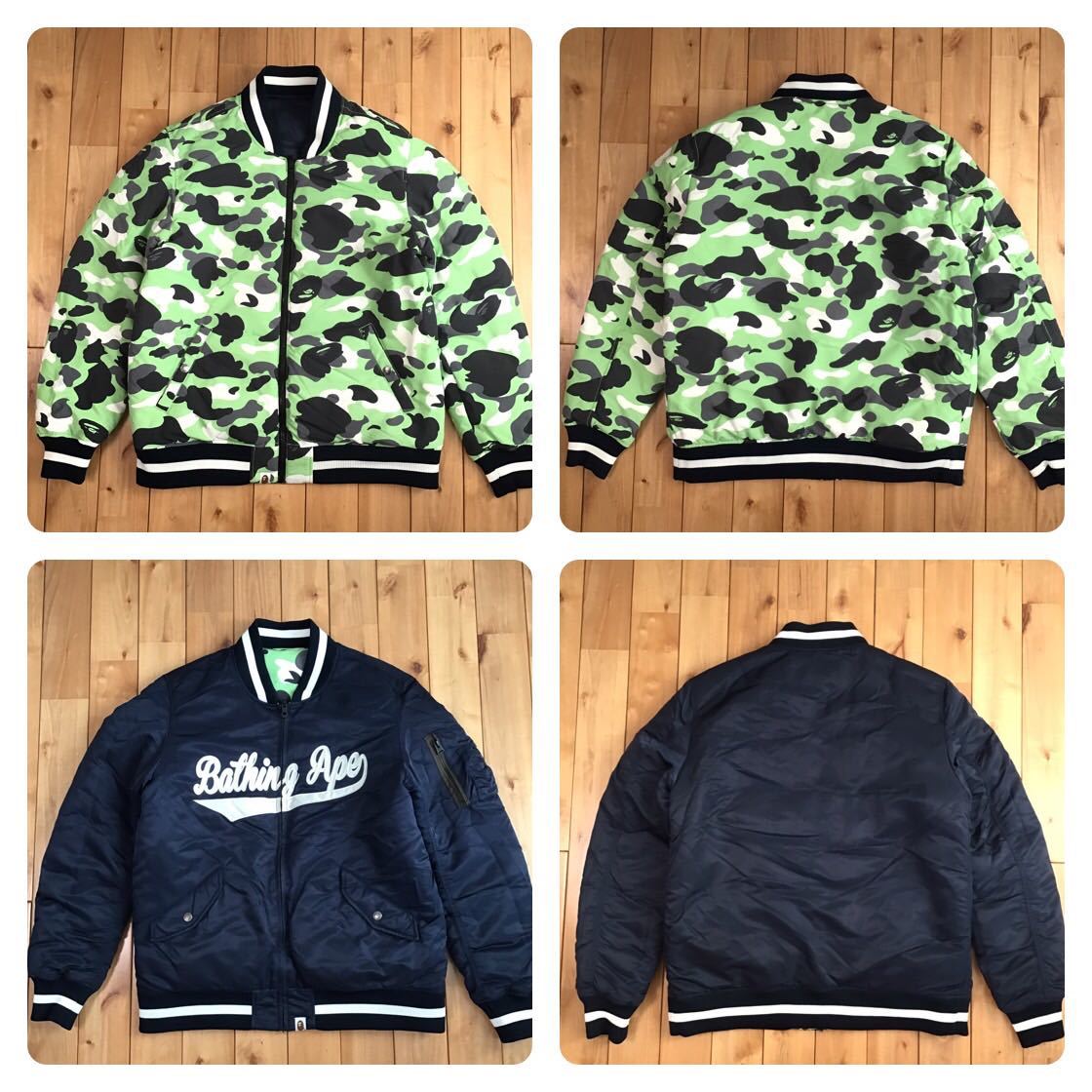 A BATHING APE MA-1ジャケット XL 迷彩 BAPE 迷彩 MA-1ジャケット アベイシングエイプ L A BATHING APE