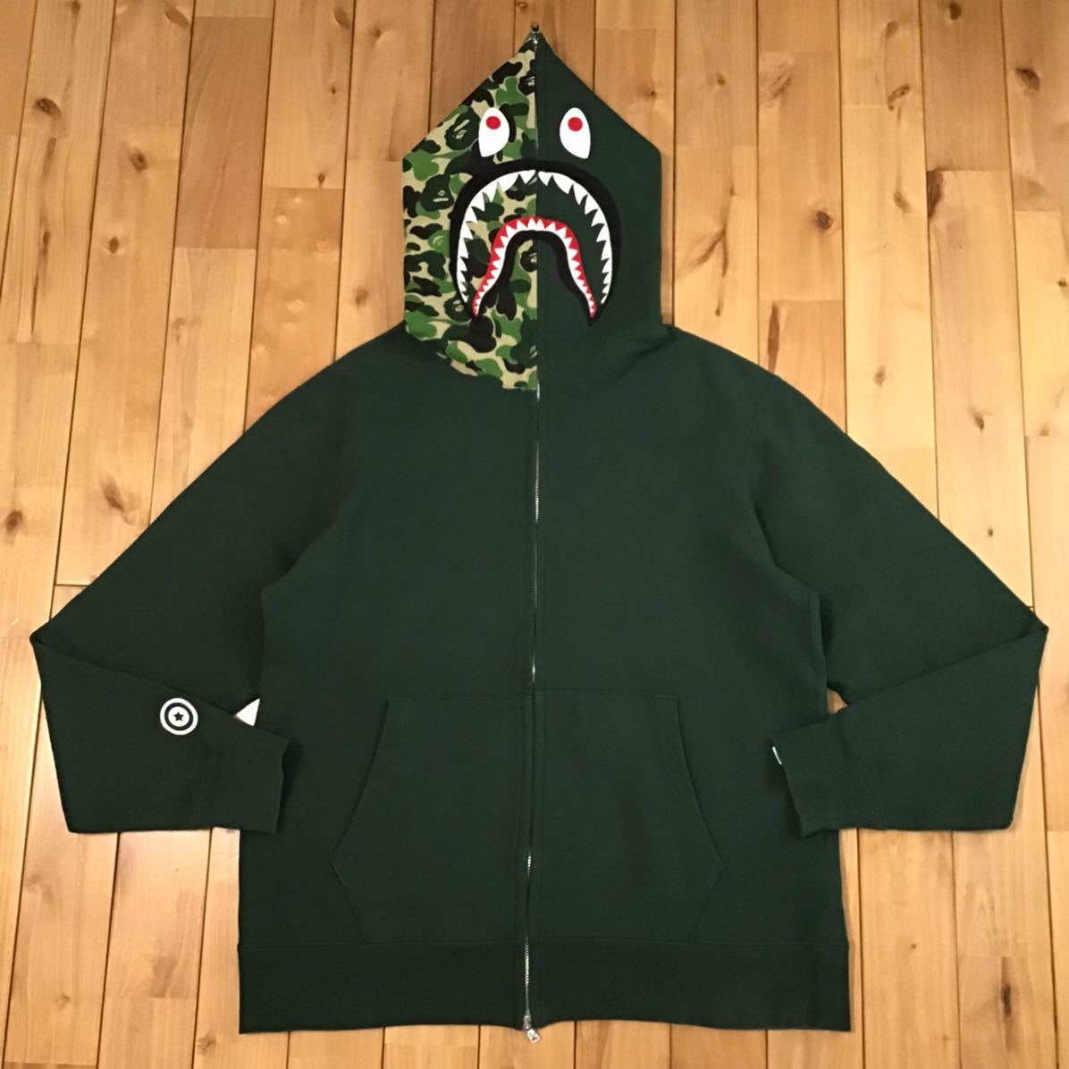 ABC camo green シャーク パーカー XLサイズ ☆2XL☆ ABC camo green シャーク パーカー shark full zip