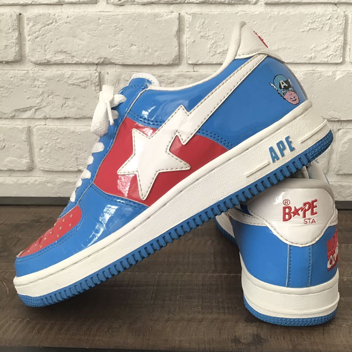 Marvel BAPE STA Captain America スニーカー