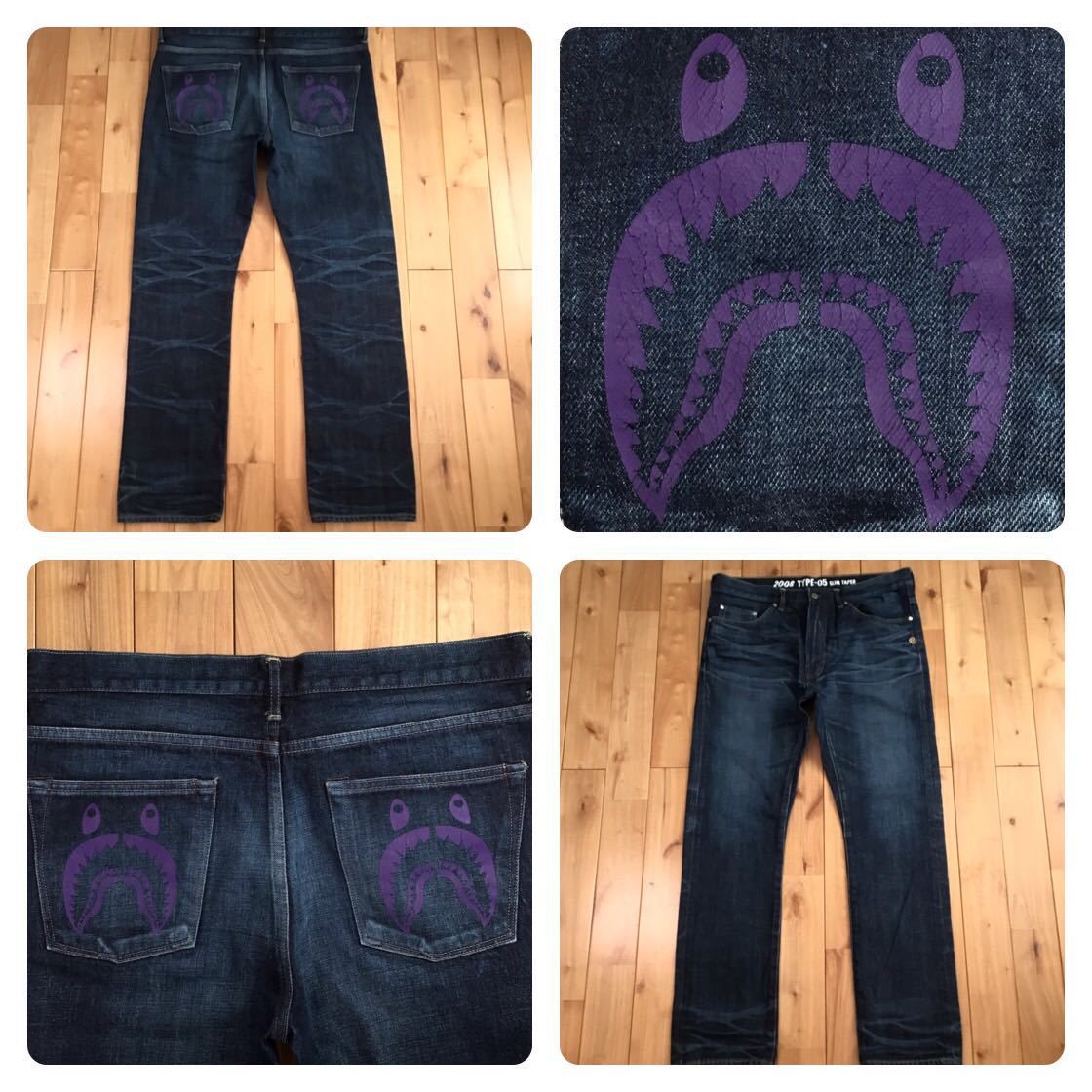 ☆XL☆ シャーク デニム パンツ a bathing ape BAPE shark denim pants 
