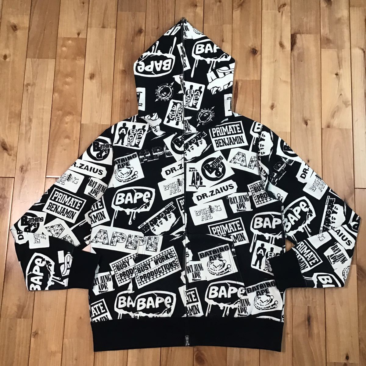 A BATHING APEフルジップパーカー アイコン柄 A BATHING APE(アベイシングエイプ) 総柄フルジップパーカー