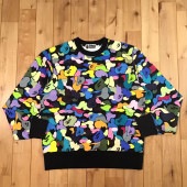 ★美品★ マルチカモ 長袖 スウェット Mサイズ a bathing ape BAPE エイプ ベイプ アベイシングエイプ multi camo 迷彩 w801|All|Sweat shirt