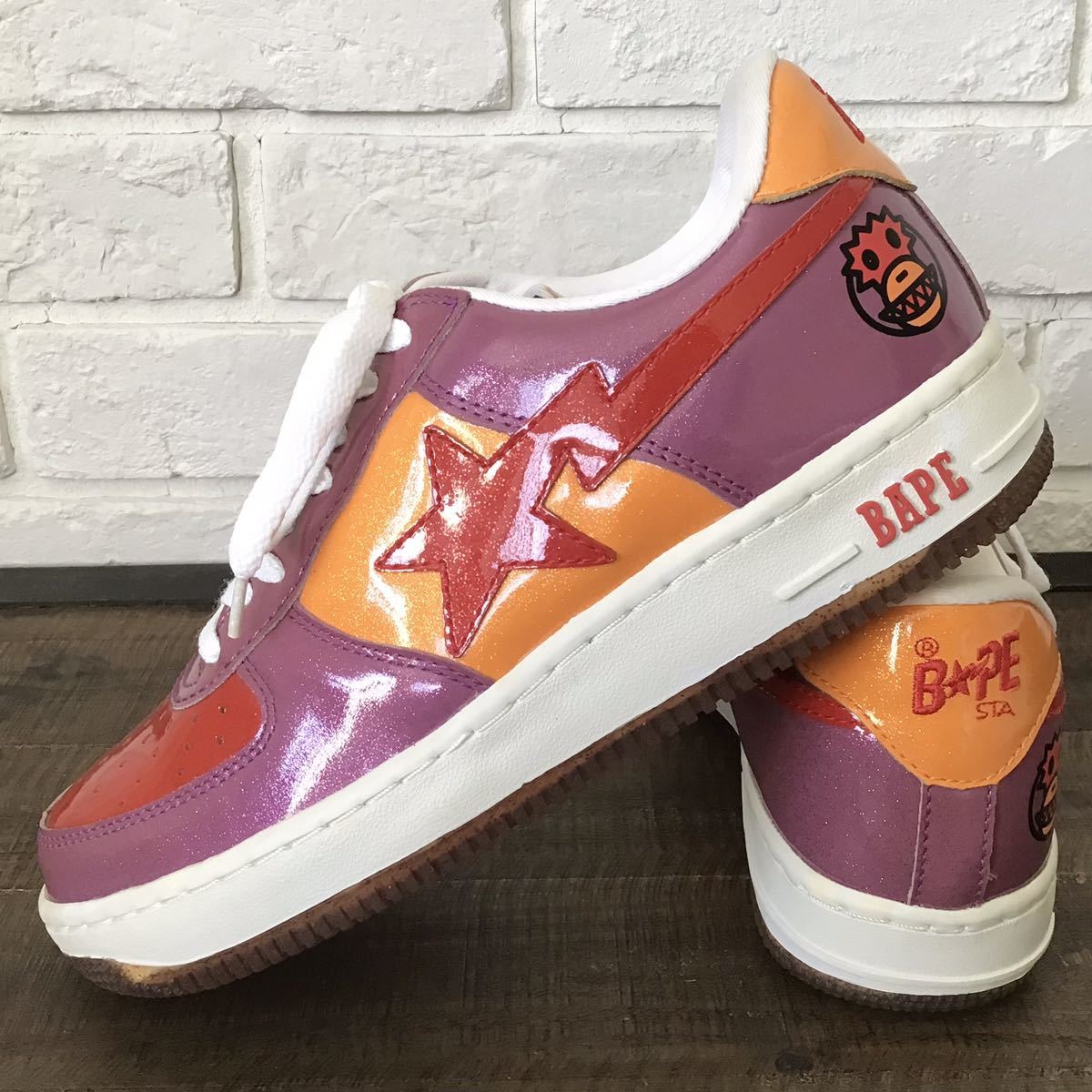 ☆新品☆ ラメ BAPESTA スニーカー 26.5cm a bathing ape glitter BAPE 