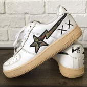 APE BAPE KAWS STA ベイプスタ　カーディガン　ニット　新品 A BATHING APE® × COMME des GARÇONSに手編みのニットアイテムが