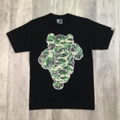 쥢 KAWS  BAPE chum T S a bathing ape ߥޥ   ٥ ABC camo green NIGO º w63