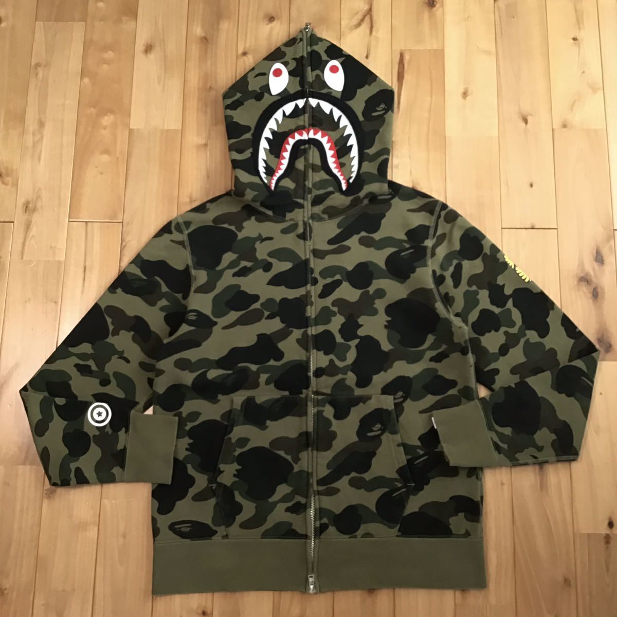 1st camo green シャーク パーカー Mサイズ shark full zip