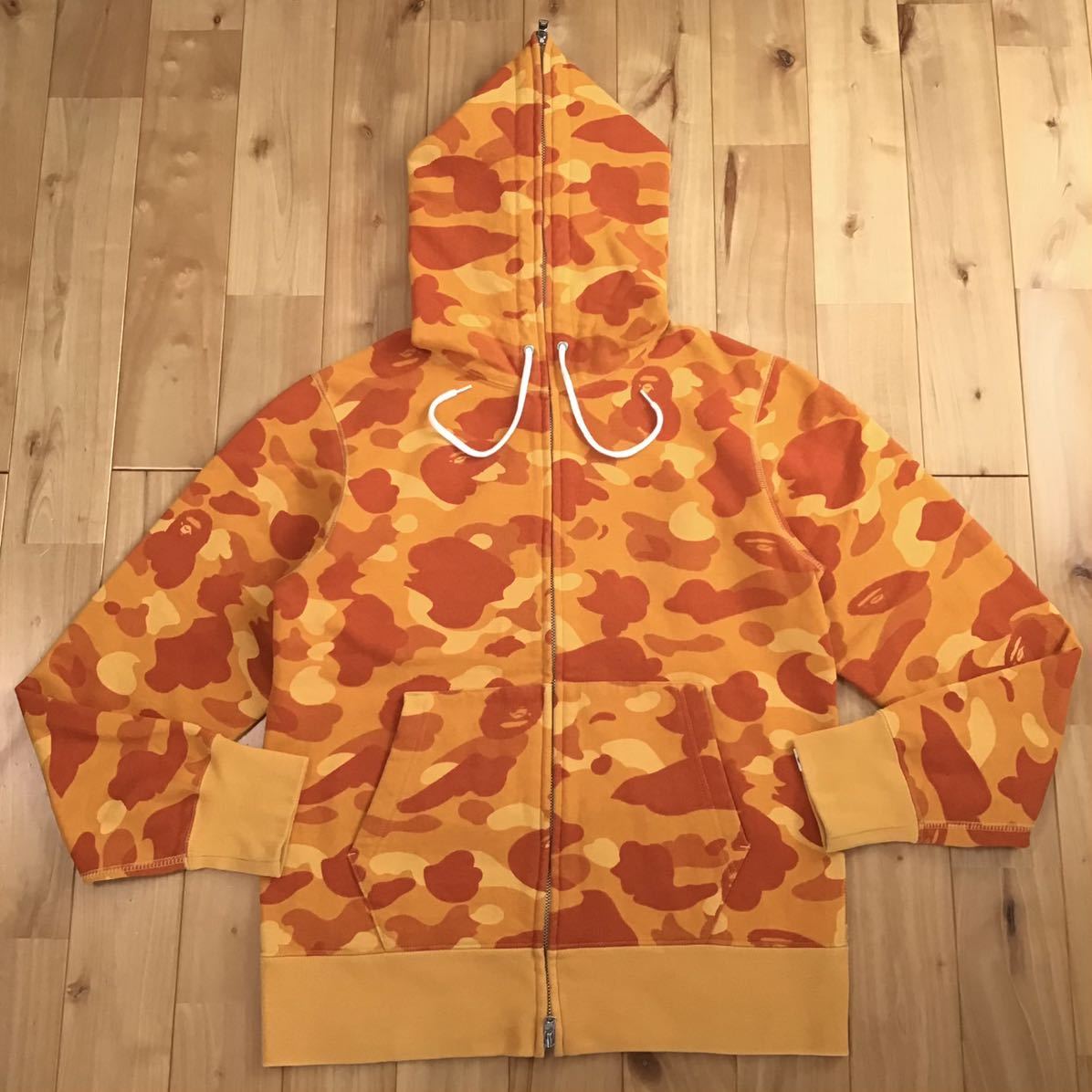 BAPE Orange Camo パーカー a bathing ape Orange camo フルジップ パーカー Mサイズ a bathing ape BAPE full