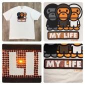 ★ムック限定★ XL スワロフスキー マイロ Tシャツ ラインストーン a bathing ape BAPE swarovski MILO エイプ ベイプ NIGO m24|All|Short sle