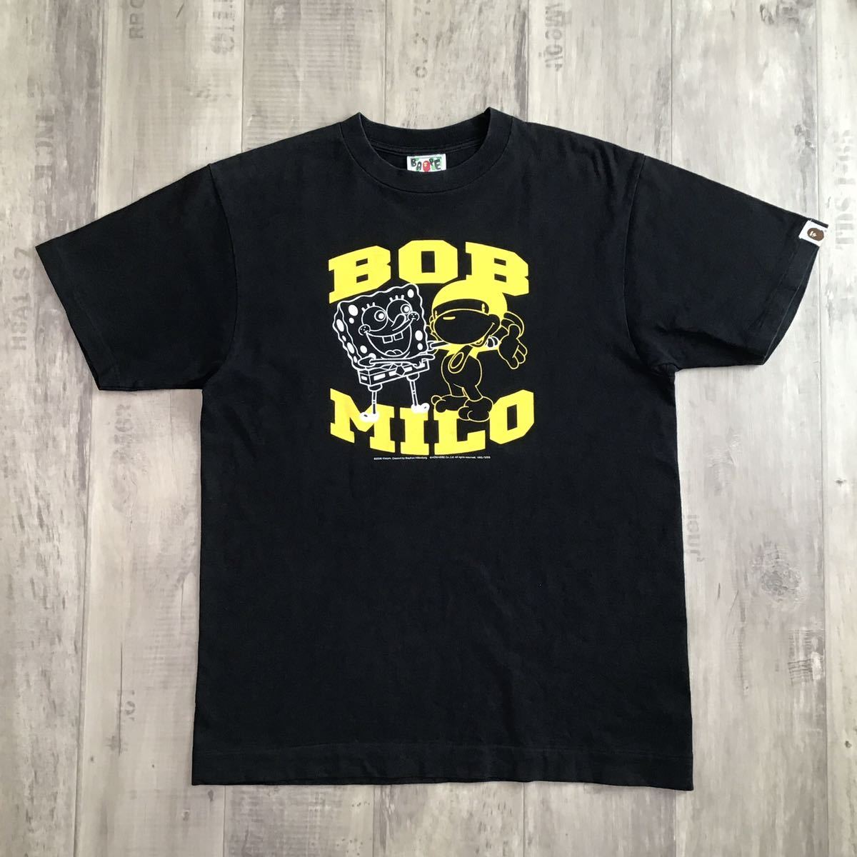 スポンジボブ × Baby Milo Tシャツ Mサイズ a bathing ape BAPE エイプ 