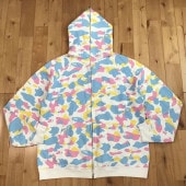★XL★ マルチカモ パーカー a bathing ape BAPE full zip hoodie cotton candy camo エイプ ベイプ アベイシングエイプ multi camo ms