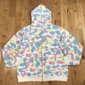 XL ޥ ѡ a bathing ape BAPE full zip hoodie cotton candy camo  ٥ ٥󥰥 multi camo msa2