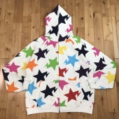 Kanye Westѡ XL 2006ǯ BAPE  ѡ a bathing ape BAPE sta full zip hoodie star multi color  ٥ w5